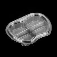 Eco-friendly 4 apartment clear pet food tray,plastic blister tray packaging