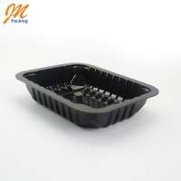 Custom black food grade tray, food plastic packaging blister tray